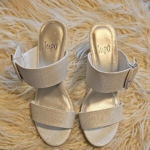 Impo Women's Cream Heeled Sandals